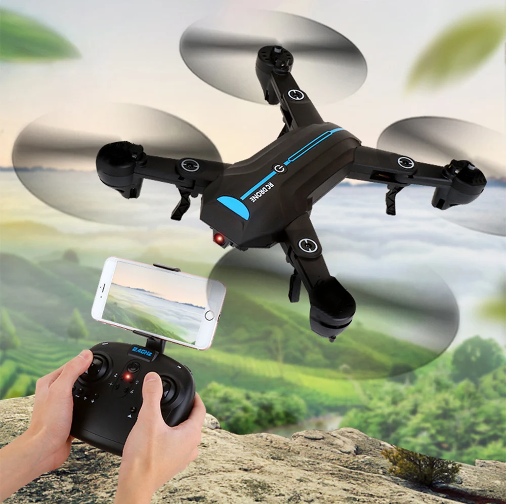RC селфи складной Квадрокоптер Дрон с камерой HD FPV камера/без дистанционного