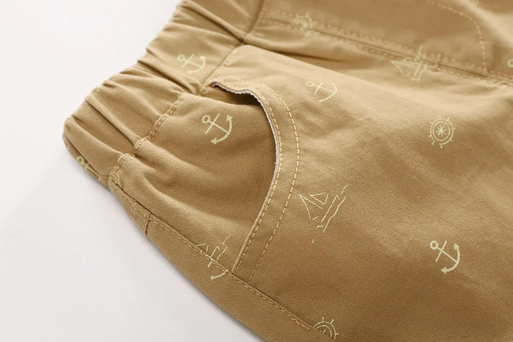 Детские летние короткие штаны с принтом хлопковые повседневные для маленьких