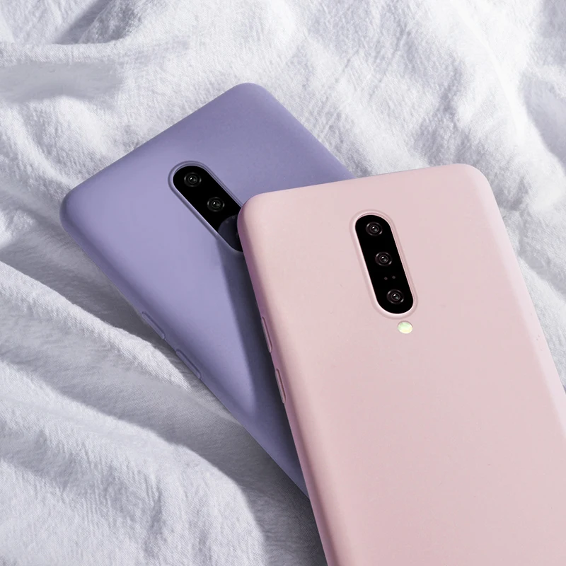 PDGB жидкий силиконовый чехол для телефона OnePlus 7 бампер Oneplus7 Pro One Plus однотонный