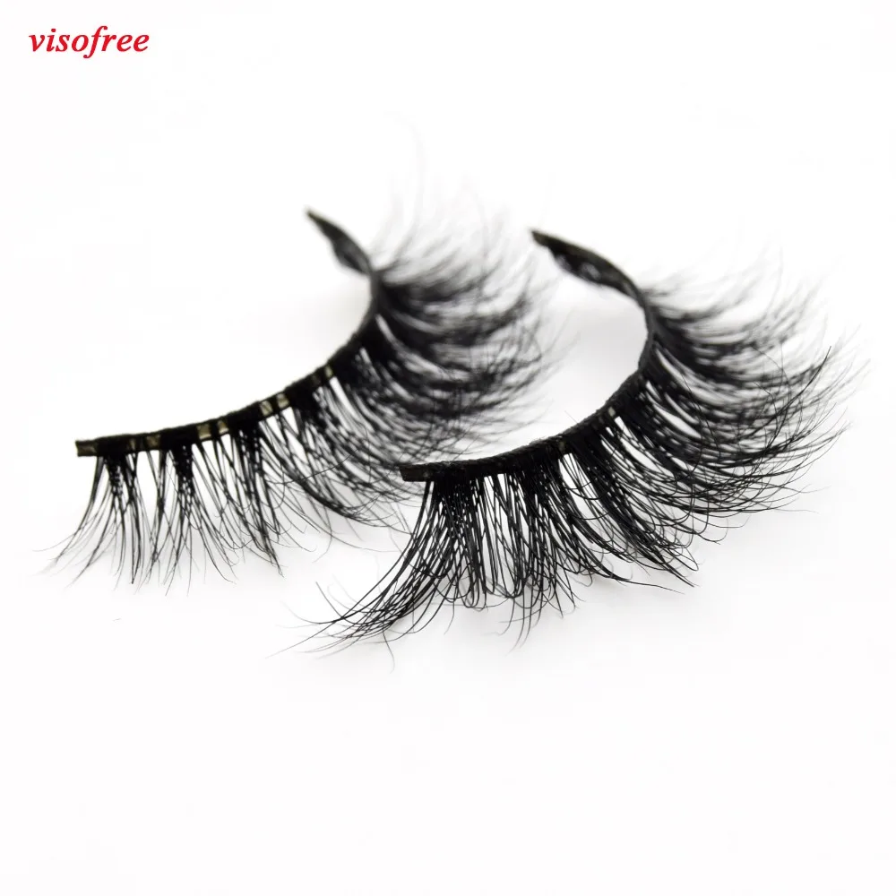Visofree норковые ресницы 3d полная полоса накладные искусственные без жестокости