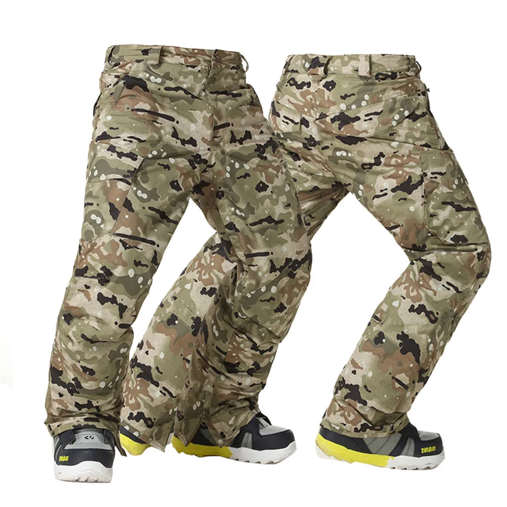 

Gsou Snow Ski Pants Men Winter Snowboard Pants Waterproof Breathable Camouflage Ski Trousers Thicken Warm Windproof Ski Clothes
