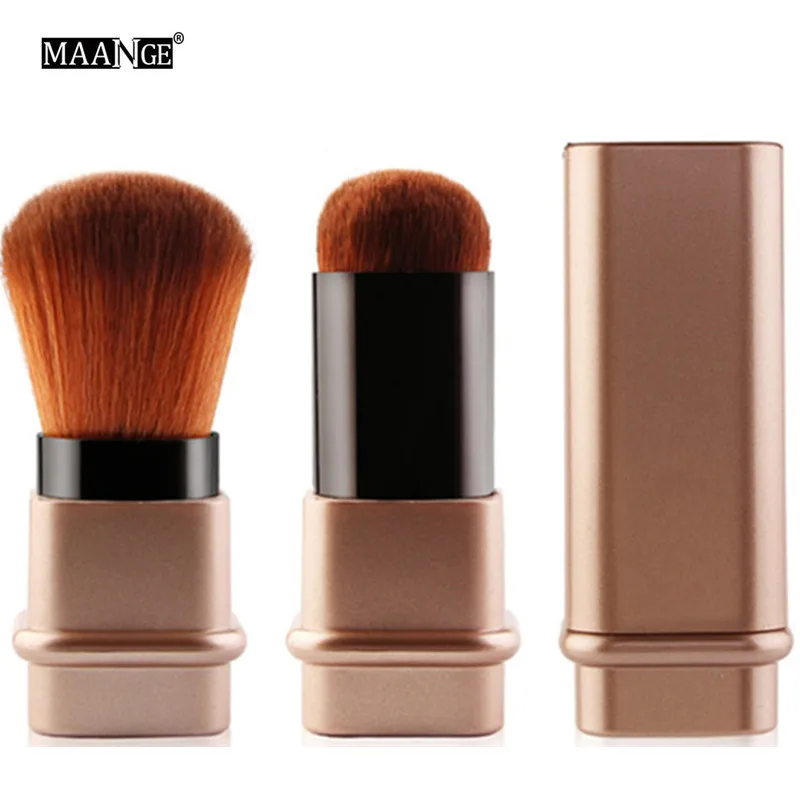 Protable 1Pcs Retractable Brush Small Telescopic Cosmetic Face Blusher Adjustable Powder Foundation Blush for Travel|brush for|blush brushtelescopic