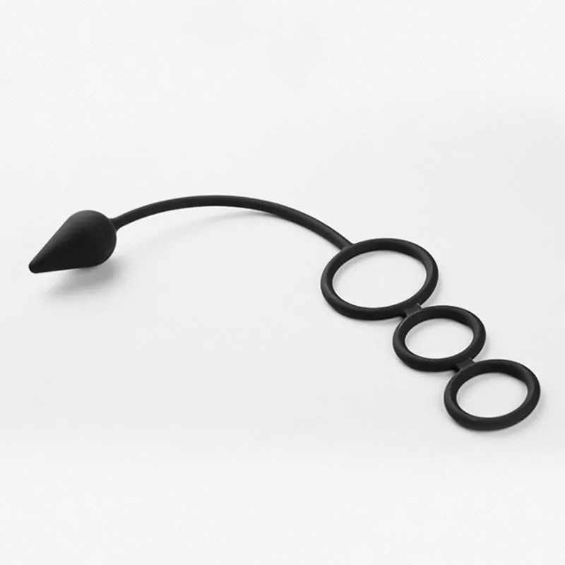 Двойной массажный пенис анус силиконовый массажер простаты вибрирующее кольцо