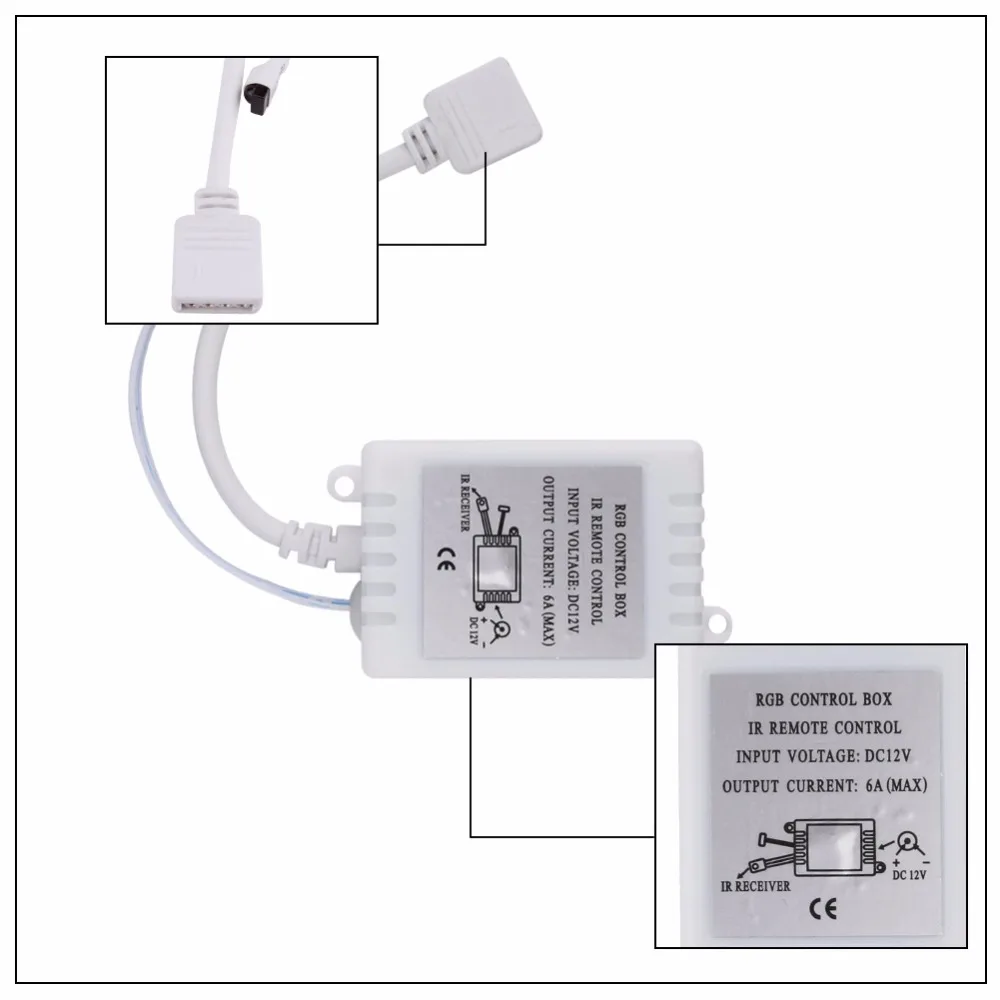 Светодиодный RGB Управление DC12V мини 44/24 ИК переключатель дистанционного для 3528 5050