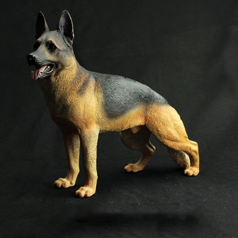 20 см мягкая ПВХ немецкая овчарка фигурка ручного животного модель домашних