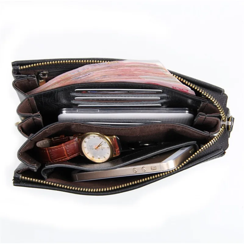 JIULINZipper мужской кошелек длинный натуральная кожа кошельки клатч сумка кожаный