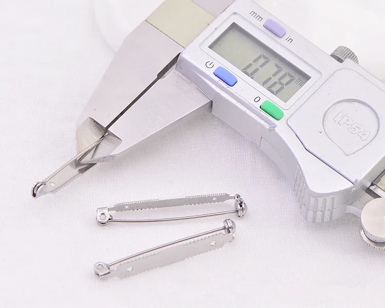 100 PCS 37.92mm*5.05mm Metal Stainless Steel Brooch Pin Base Settings Safety Clasp Brooch Accessories For Jewelry Making
