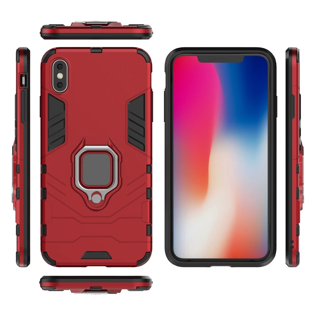 Для iPhone 7 8 6 6s плюс BOTYE чехол для X XS Max XR магнитное металлическое кольцо в виде