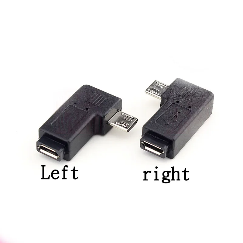 Micro USB 2 0 5Pin мужчин и женщин M до F удлинитель адаптер 9 мм Длинный разъем 90 градусов