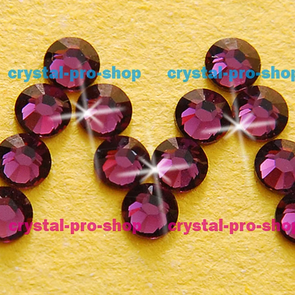 Swarovski Elements Аметист(204)(без горячей фиксации/стразы с прямой основой с помощью утюга(ss3-ss34)(1 мм-7 мм) стразы с плоской задней частью
