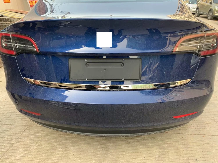 Для Tesla Model 3 2017 2018 2019 Крышка для задней двери из нержавеющей стали Накладка
