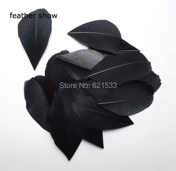 

200Pcs/lot!Black Trimmed Goose Feathers,Feather Petals,Black Feathers,Trimmed Feathers,Flower Petals,Embllishment,Millinery