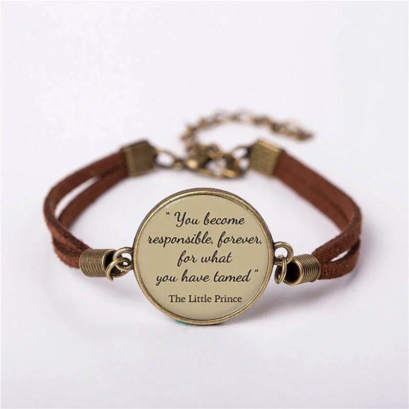 Винтажный кожаный браслет с подвеской Маленький принц|leather bracelet|necklace menleather bracelet