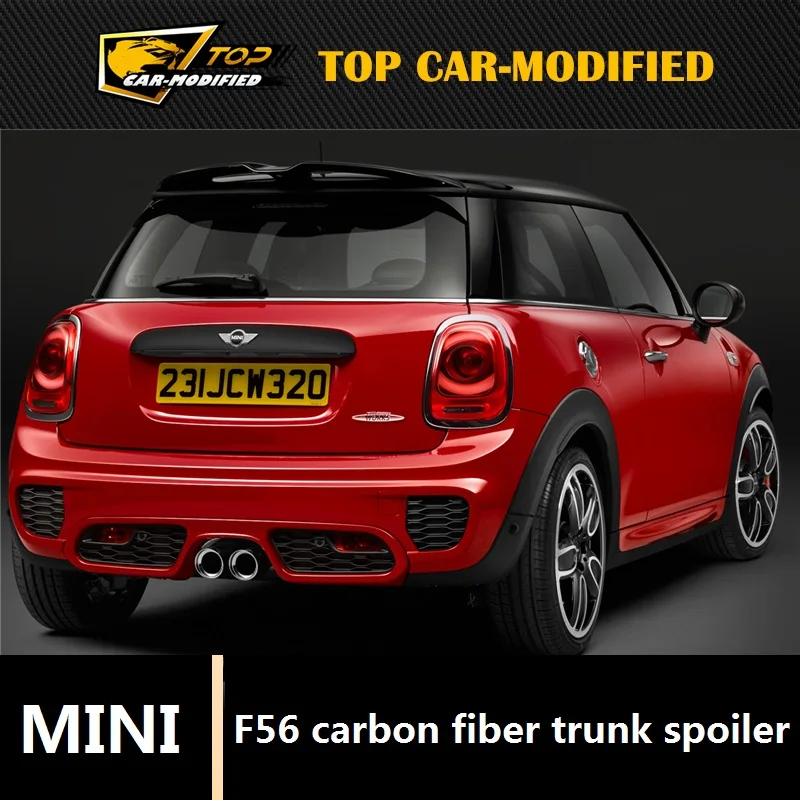 Карбоновый спойлер на крышу для Mini F56 Cooper S JCW Style крылышки багажника бесплатная