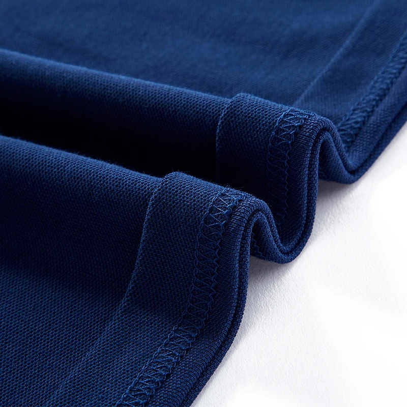 Мужская рубашка для гольфа хлопковая темно-синяя повседневная спортивная одежда