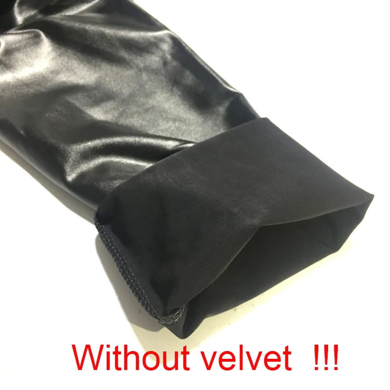 002 Without Velvet Kaminsky L-4XL Женские зимние кожаные брюки больших размеров, теплые бархатные брюки с высокой талией, женские плотные тонкие кожаные леггинсы - Цвет: 002 Without Velvet