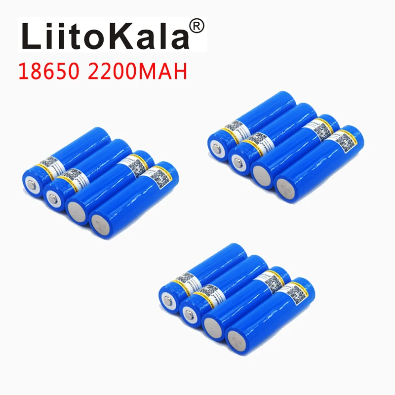 12 шт./лот LiitoKala 18650 3 7 в ма перезаряжаемая литиевая батарея легкие фонарики