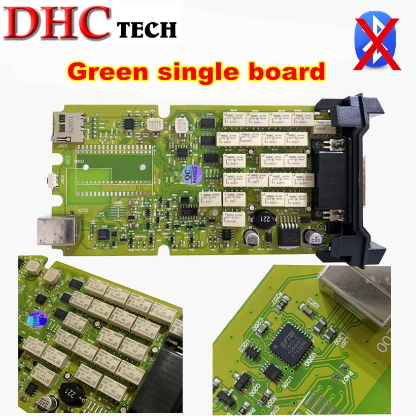 ВЫСОКОКАЧЕСТВЕННАЯ Одноплатная зеленая плата TCS PRO без Bluetooth Версия 2016.00 с Keygen Полный набор инструментов для диагностики OBD2.