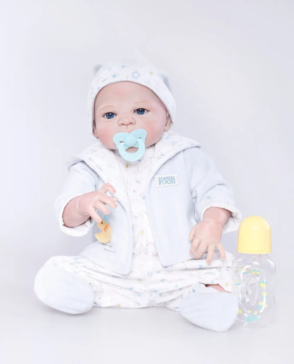 22 дюйма силиконовый корпус reborn baby doll игрушки высокого класса комплект одежды для