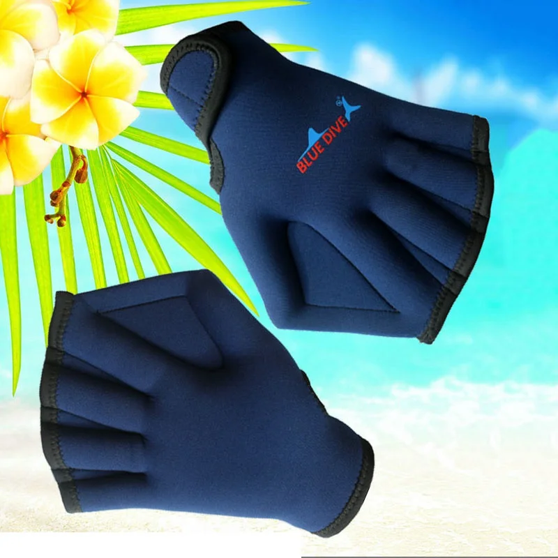 

Swimming Sports Paddle Training Fingerless Gloves Surfing Tool 2MM Sphere Swimming Webbed Gloves Flipper Surfing