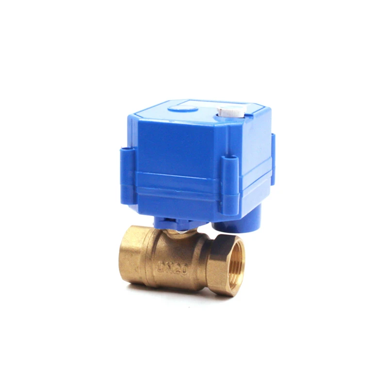 Original factory CWX-25S 1/2&quot 1&quot 5v 12v mini brass two way electric actuator motorized ball valve for hvac heating system |