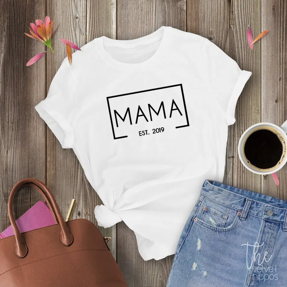 I Love Mama год 2019 футболка для детей младшего возраста объявления лозунг Женская