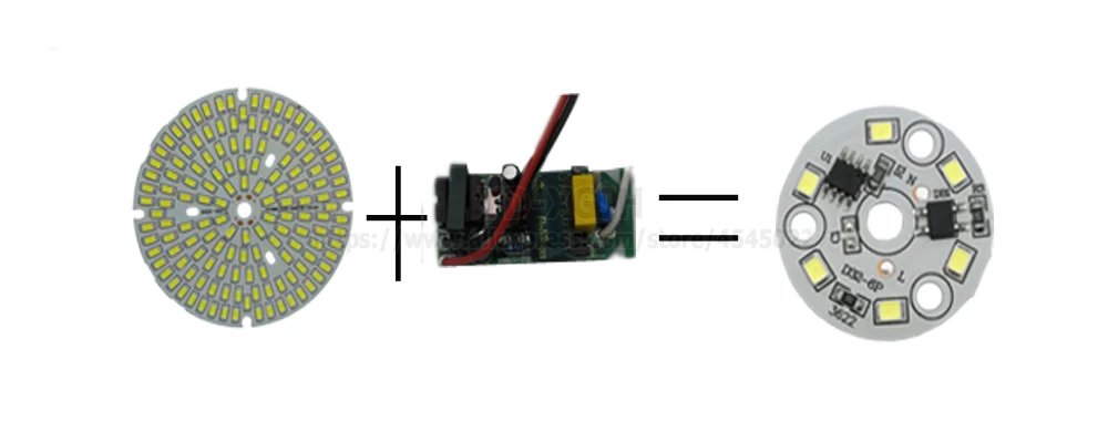 7 Вт 50 мм Смарт IC светодиодные лампы с регулируемой яркостью 220 В pcb smd 2835