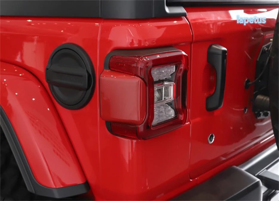 Lapetus задние фонари лампы украшения рамка Крышка отделка ABS для Jeep Wrangler JL /красный/матовый/углеродное волокно