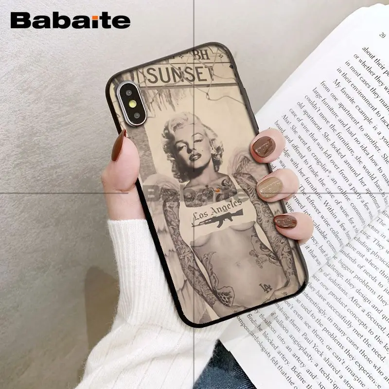A6 Babaita Мэрилин Монро Роскошный Уникальный Дизайн чехол для телефона iPhone X XS MAX 6 6S 7 7plus 8 8Plus 5 5S XR 11 11pro 11promax - Цвет: A6