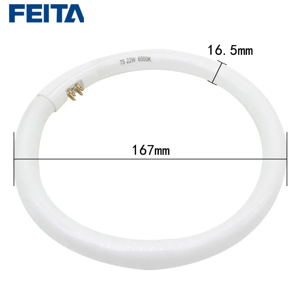 FEITA 1 Вт шт. 22 круглая Люминесцентная лампы для мотоциклов трубы Оптическая лупа