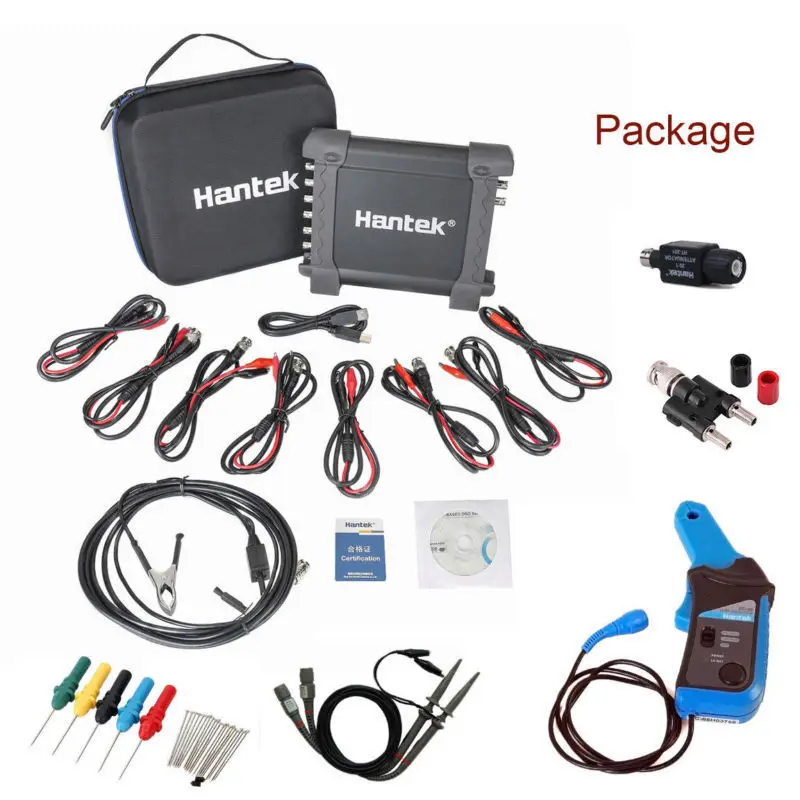 

Hantek Oscilloscope Digital Osciloscopio CC65+1008C Automotive Portable Generator USB 2 Channels Multimeter Oscilloscope