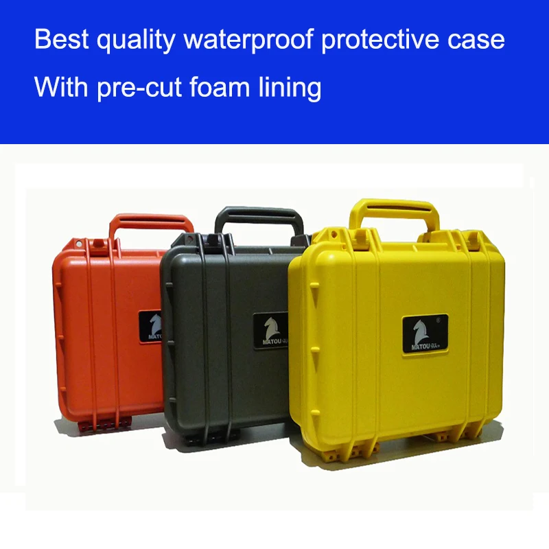 

Tool case toolbox Instrument or meter case waterproof tool case protective equipment case whit foam liner 283*246*124 MM GL-2610