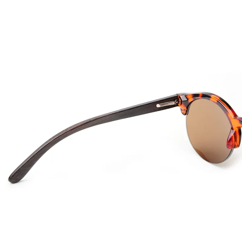 Солнцезащитные очки LONSY для мужчин и женщин модные круглые бамбуковые Роскошные