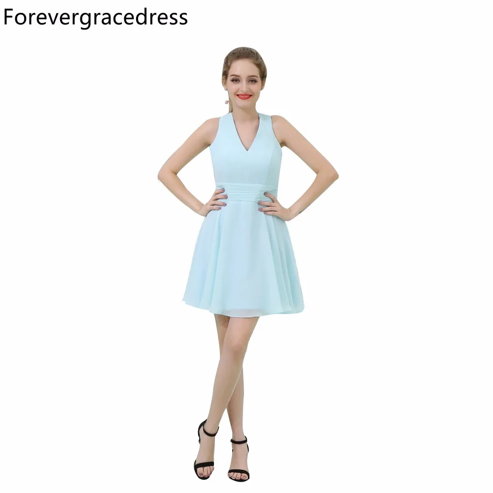 Forevergracedress простое коктейльное платье с настоящей картинкой v образный вырез