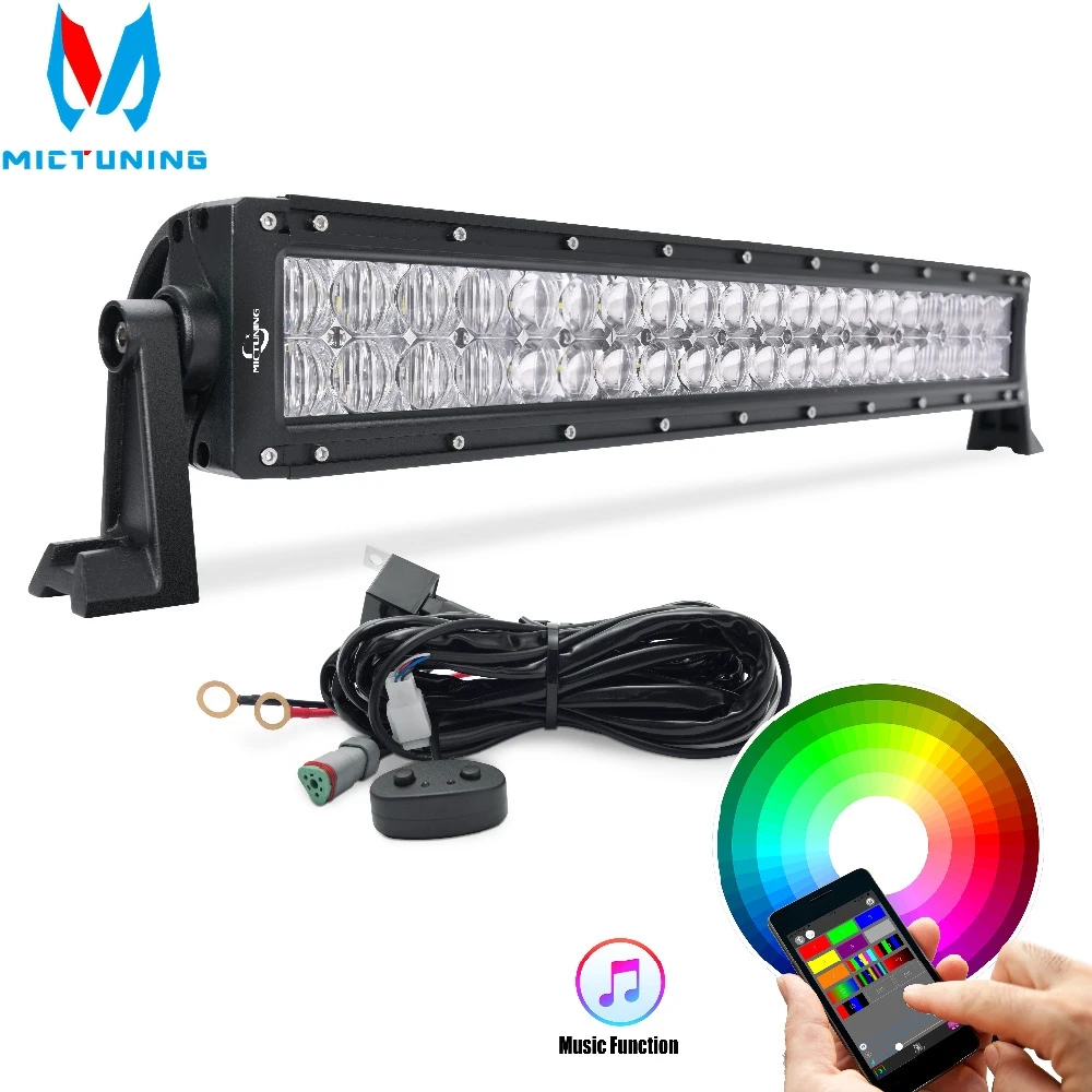 Mictuning 32 &quot22'' 5D светодиодный светильник бар RGB Strobe Flash многоцветный