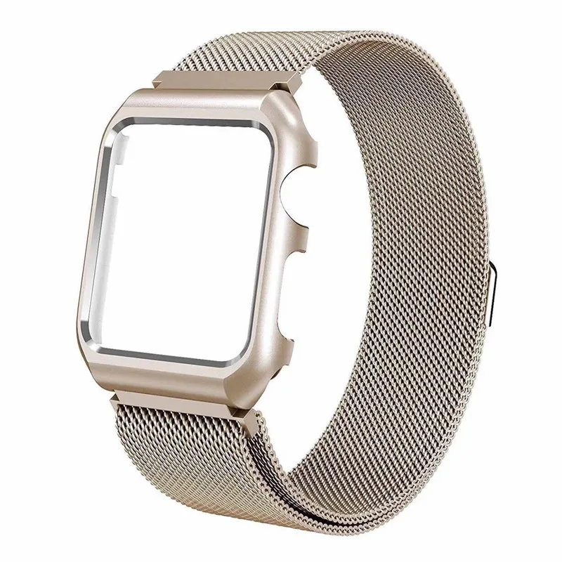 Milanese Loop часы браслет ремень с металлический корпус 38 мм 42 мм для Apple Watch iWatch серии 1/2/3 ремешок