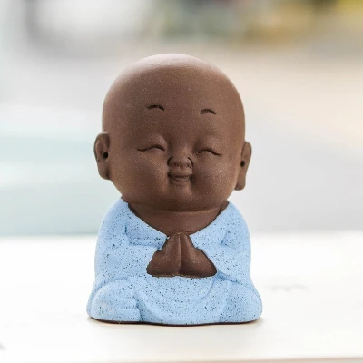 6 стилей Милые 3D Смеющийся Будда монах Силиконовые формы ручной работы статуя Будды плесень смолы глина 3D Будда свечи мыло изготовление плесень