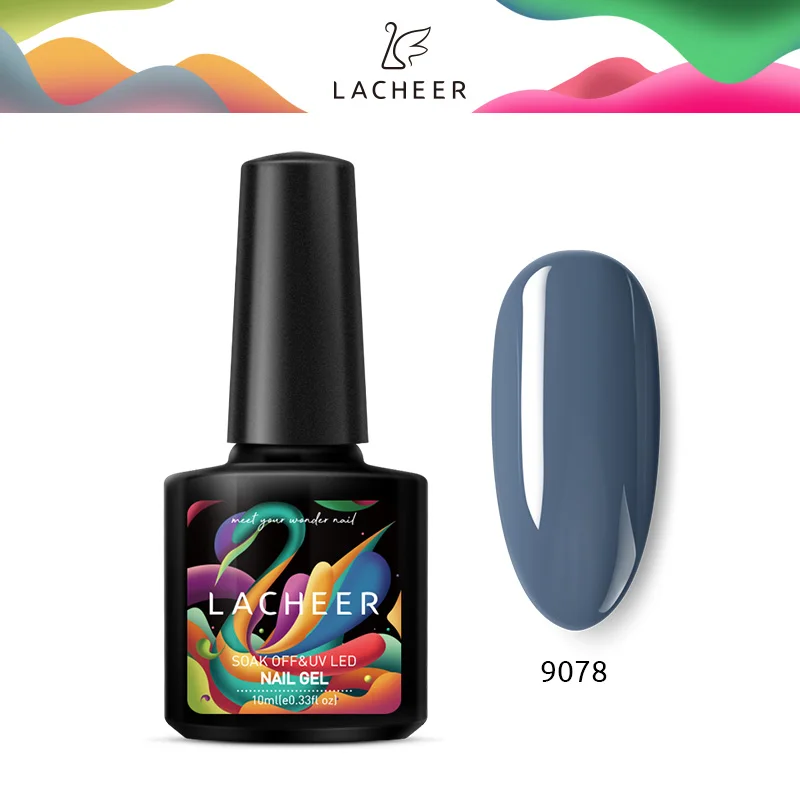 9078 Lacheer Led Лак для ногтей Гель-лак гибридный УФ-лак для ногтей комплект весна Цвет желтого цвета УФ гель лак для ногтей Наборы! полупостоянная UV Led лак - Цвет: 9078