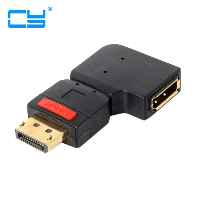 Левый Угловой 90 градусов DisplayPort штекер гнездо удлинитель Стандартный