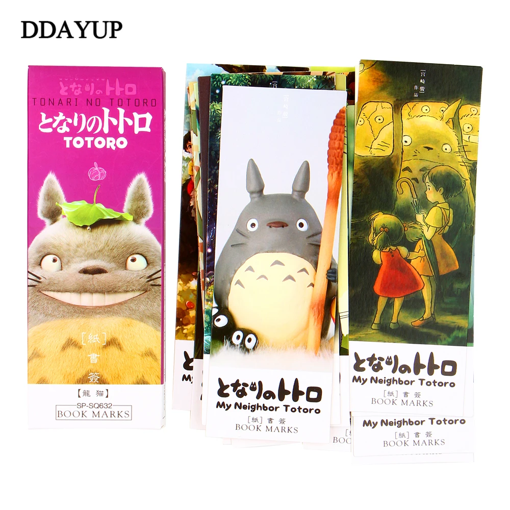 30 шт./лот Totoro закладки мультфильм Бумага Закладка корейский Забавный подарок