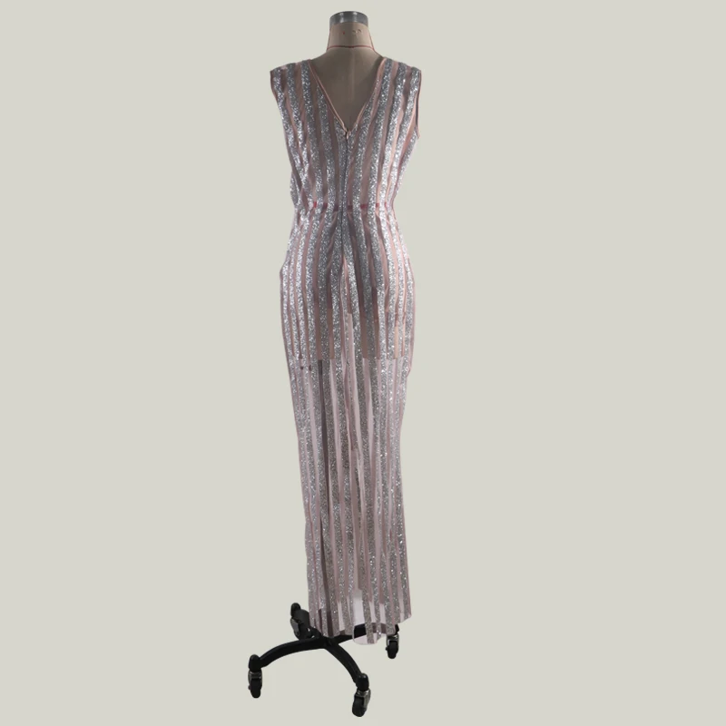 ZTVitality 2019 Vestidos Новый сексуальный лоскутное блёстки Длинное Платье женское Летняя