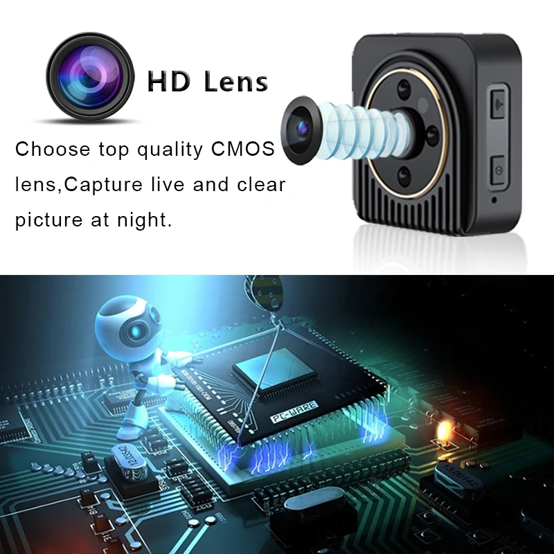 Wifi IP P2P Mini Camera Wireless 720P Infrared Micro camcorders IR Night Vision Action Portable Recorder Magnetic Motion | Электроника