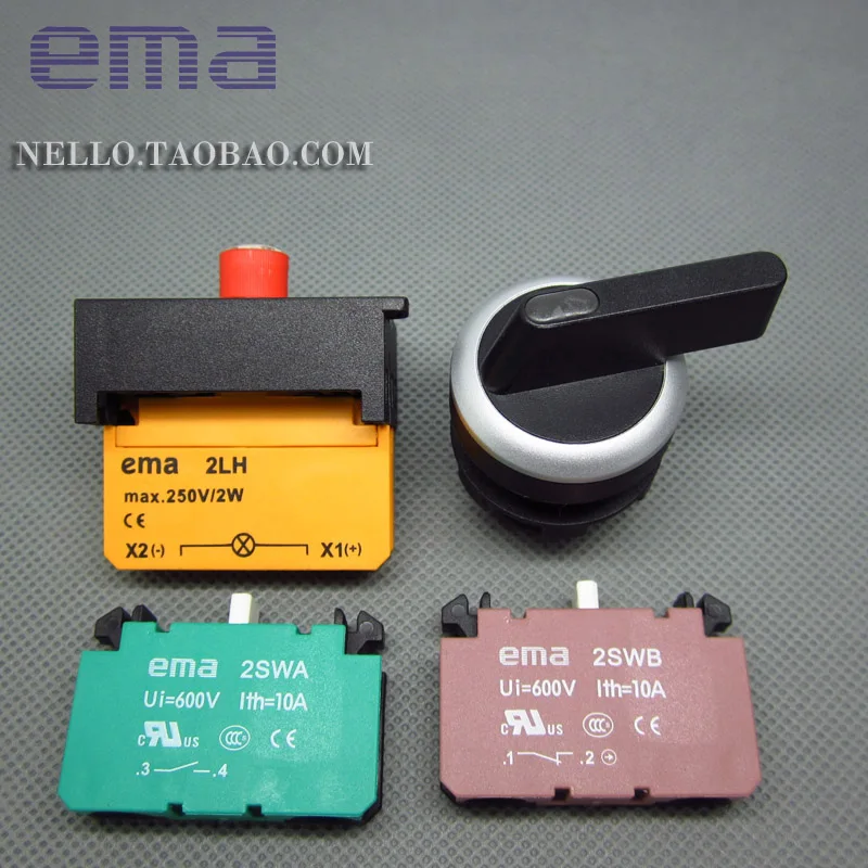 [SA ]EMA 22 мм переключатель с подсветкой E2S3/4L *. I ручка 3 файла от