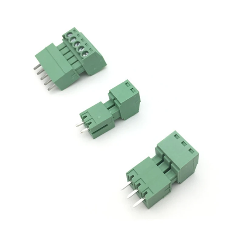 15EDG 3,81 мм 3,5 мм KF2EDG PCB Клеммная колодка коннектор штыревой разъем прямой угол 2/3/4/5/6/7/8/9/10/12 - Цвет: Straight  Sets