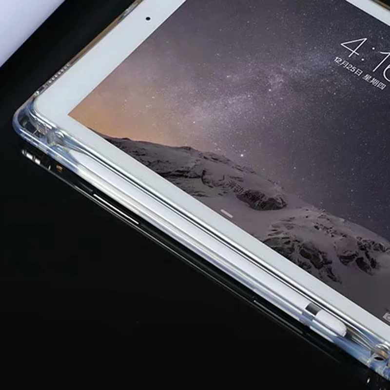 Чехол для iPad с держателем для карандашей прозрачный мягкий силиконовый чехол для iPad Air 1 Air 2 9,7 TPU защитная задняя крышка