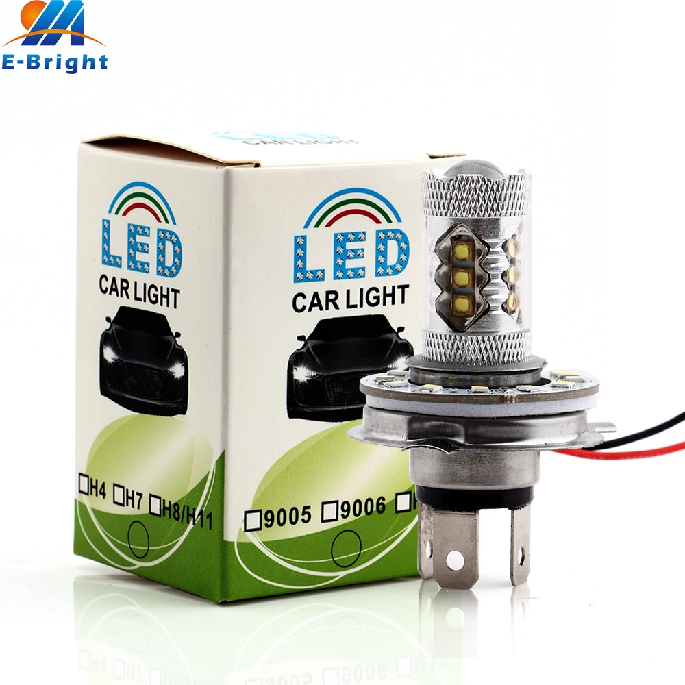 1 компл./лот H4 80 Вт 16 SMD мотоциклетные фары автомобильные сменные светодиодные