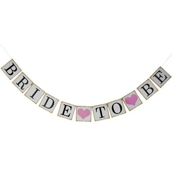 Гирлянда из бумажных карт для невесты Свадебный баннер подвесной флажок