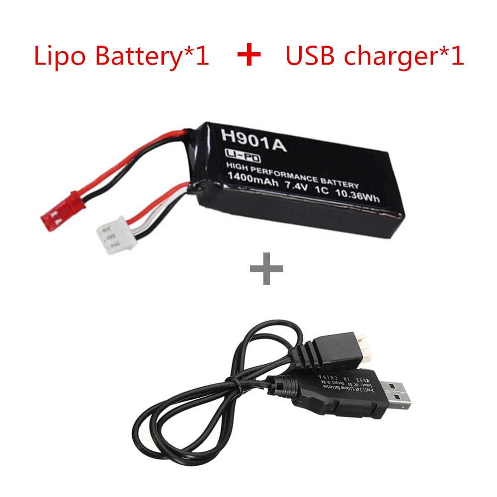 Оригинальный аккумулятор LiPo 7 4 В 1400 мАч для Hubsan H501A H501S H502S H107D FPV2 H123D передатчик