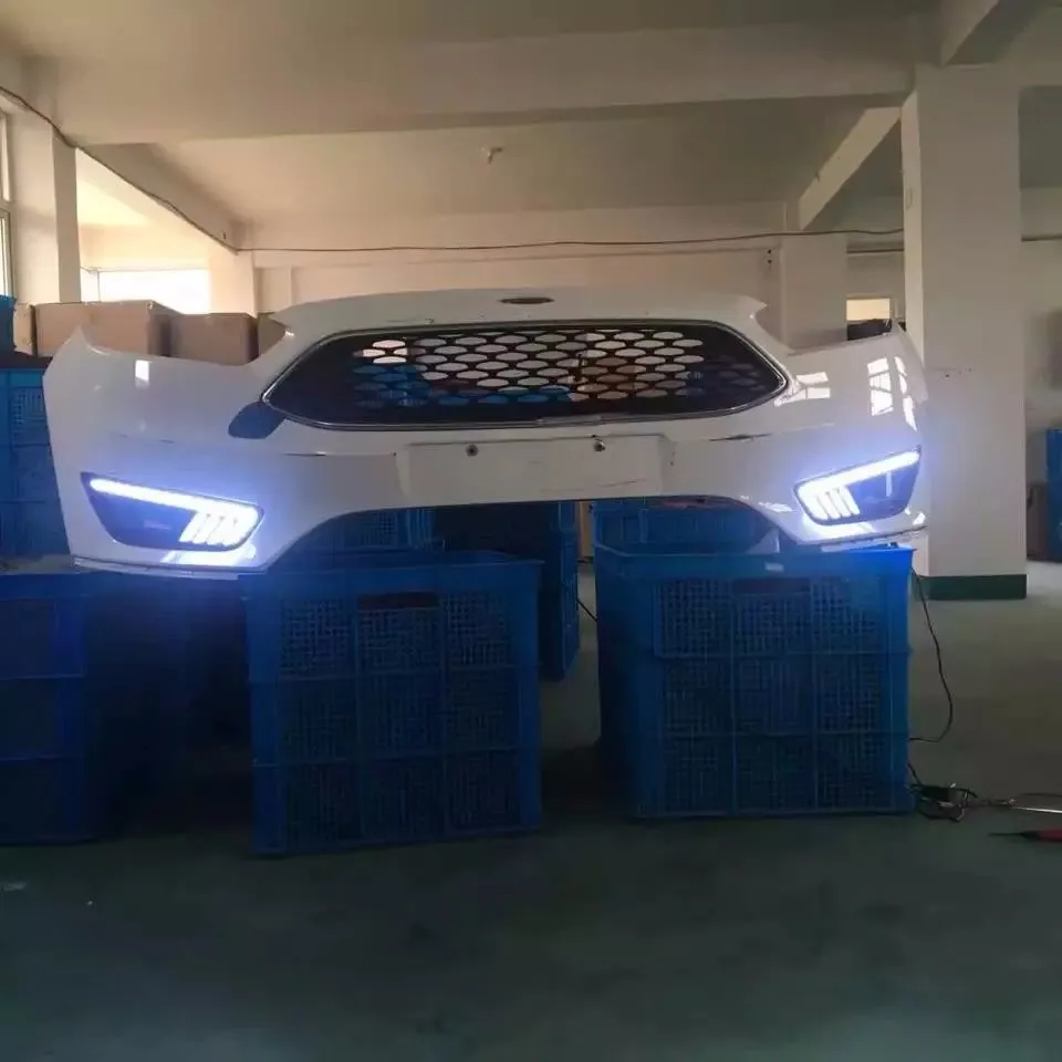 

eOsuns LED daytime running light DRL for Ford Focus 4 2015, yellow turn signal, blue night light, wireless switch