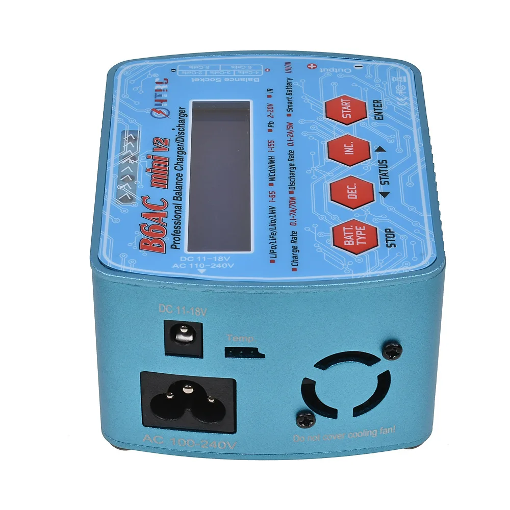 HTRC imax B6AC/B6 Mini V2 Зарядное устройство 70 Вт 7A AC/DC вход Профессиональный для RC моделей